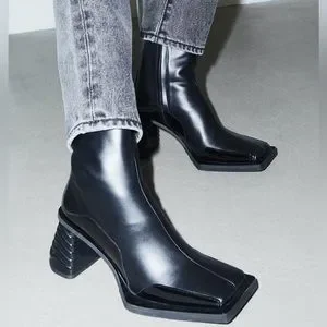 靴 EYTYS Gaia boots 41 Eytys Square-Toed Gaia Boot in Silver, Black, & Spice | Hypebeast